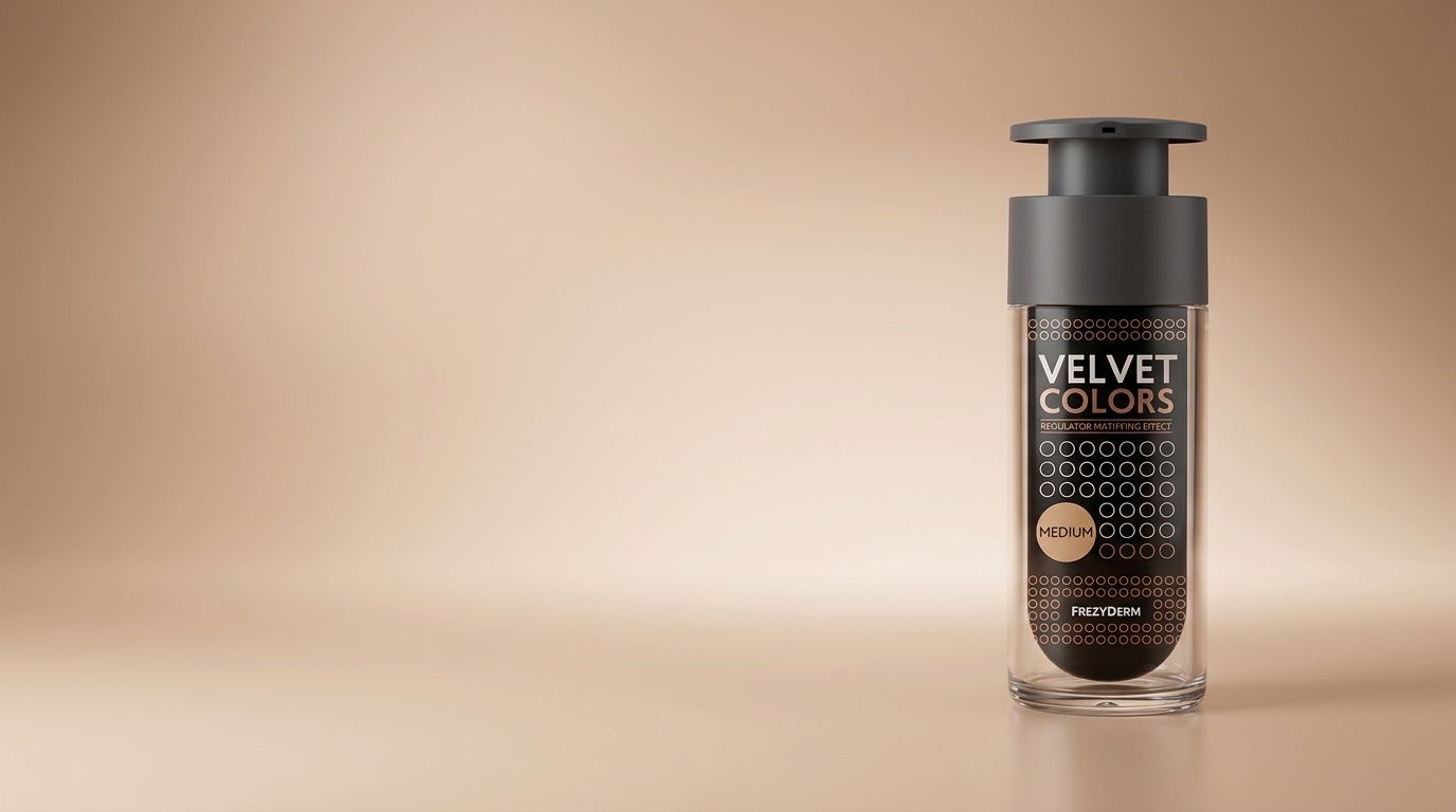 Banner de VELVET COLORS MEDIUM 30 ml Frezyderm, maquillaje fluido