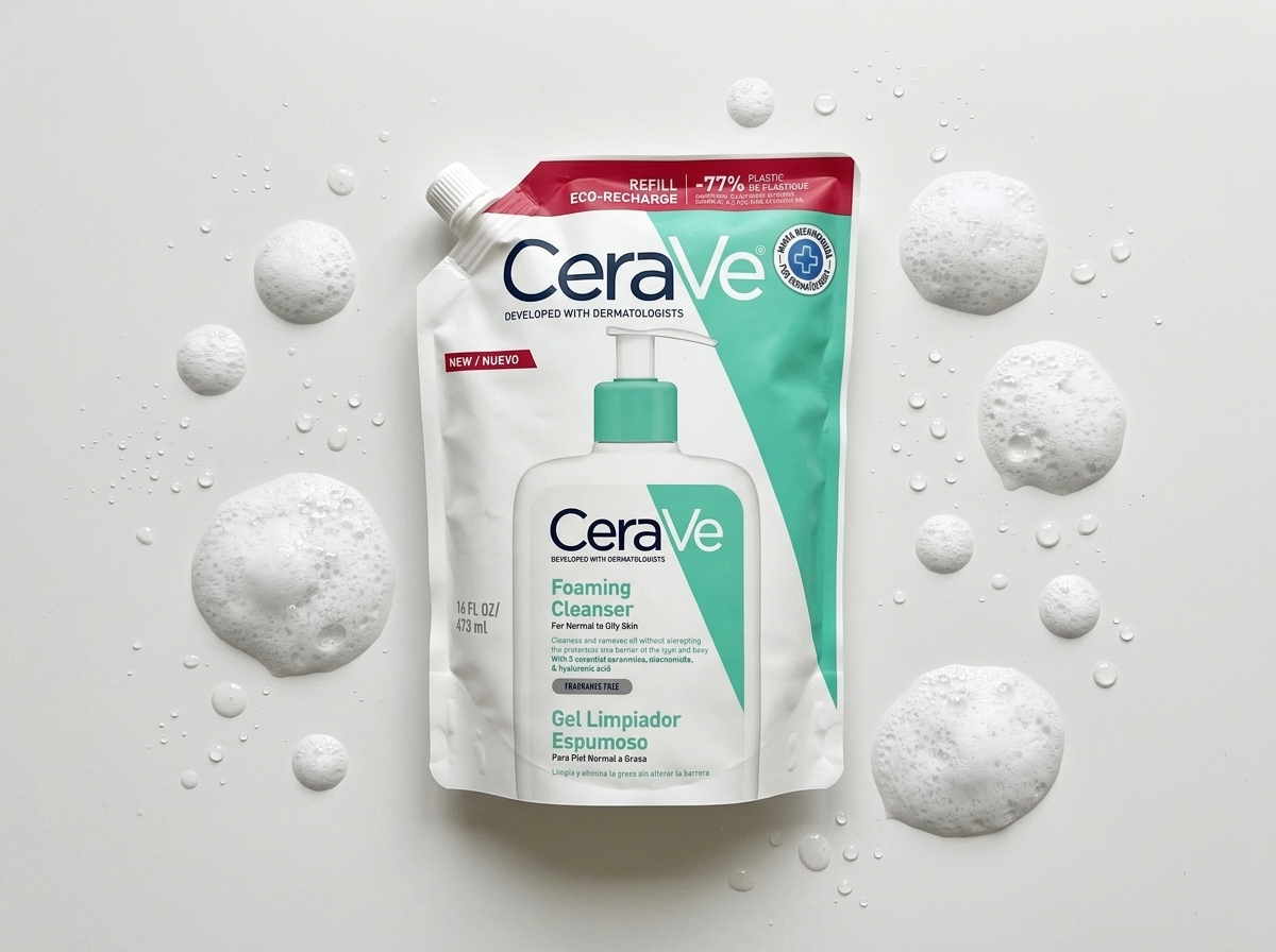 CERAVE REFILL LIMPIADOR GEL ESPUMOSO 473ML y sus ingredientes