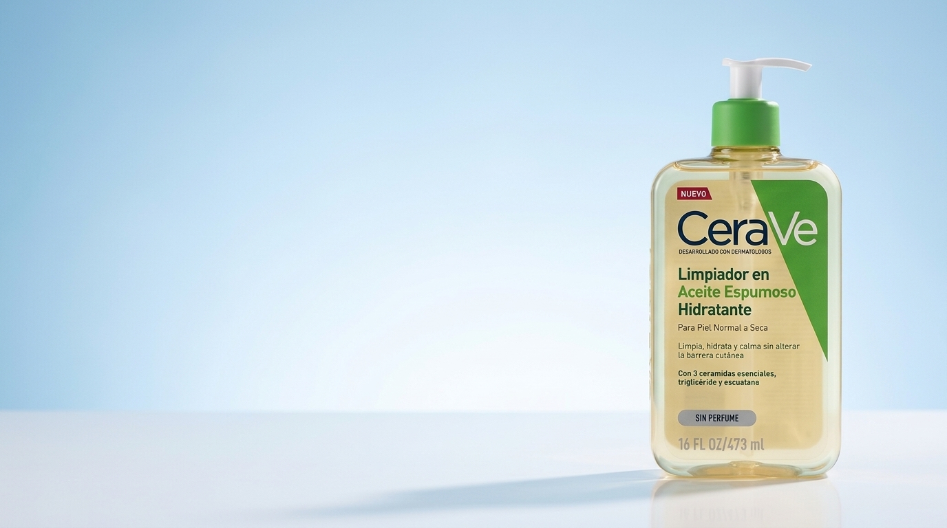Banner de CERAVE LIMPIADOR EN ACEITE ESPUMOSO HIDRATANTE 473ML