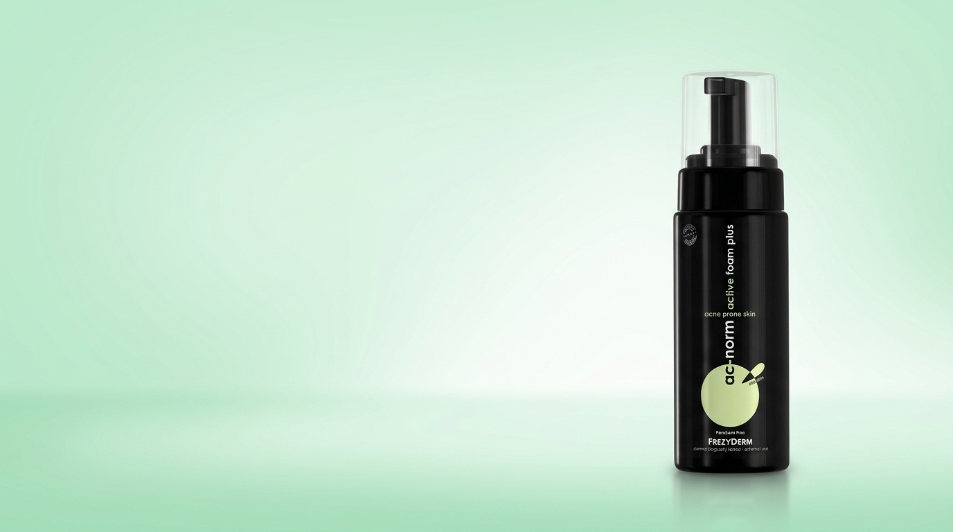 Banner de ACNORM ACTIVE FOAM PLUS 150 ml Frezyderm, espuma limpiadora