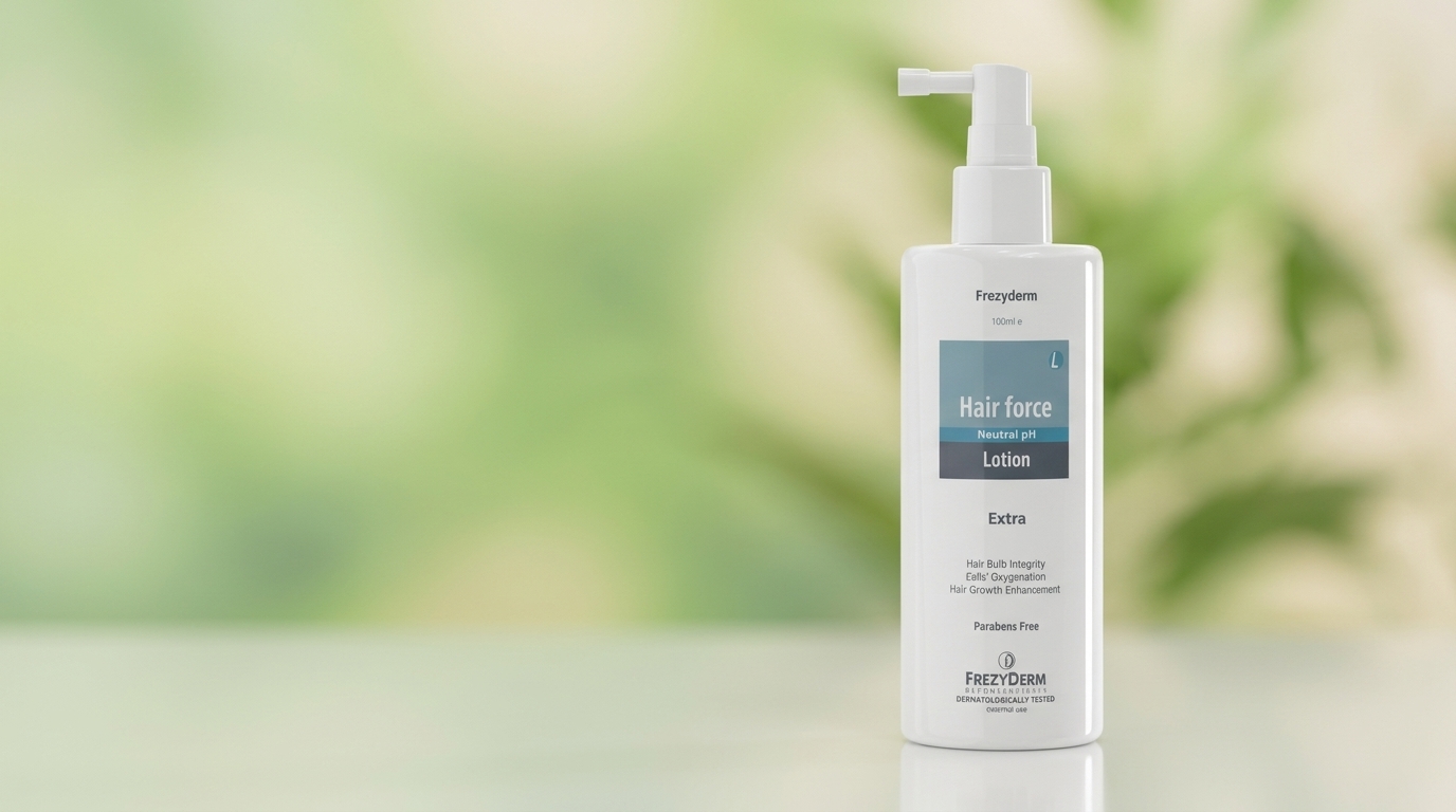 Banner de HAIR FORCE LOTION 100 ml Frezyderm, loción para el cuidado del cabello