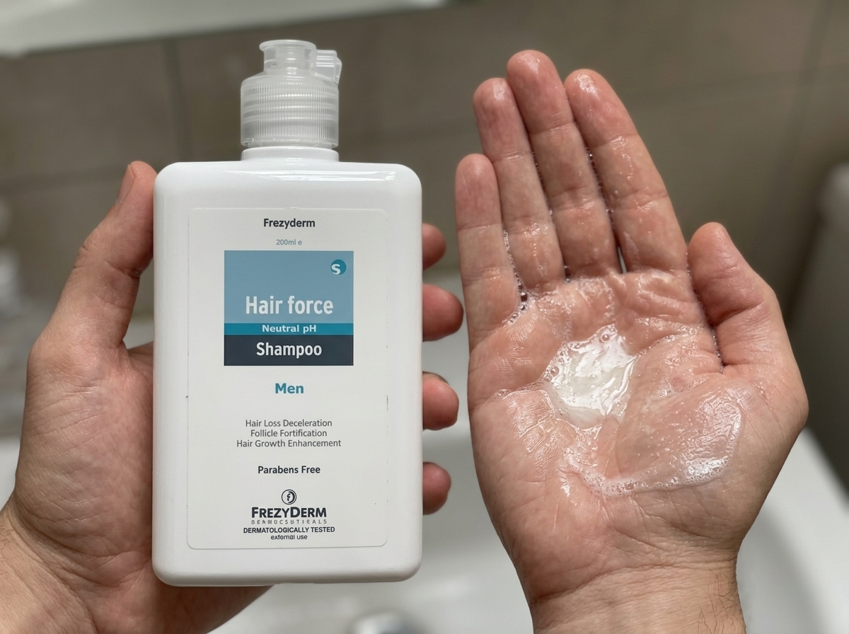 Uso de HAIR FORCE SHAMPOO MEN 200 ML Frezyderm